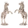 White Metal Decorative Horse Pair