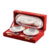 Silver plated 2 Bowl, Spoon and Tray Set